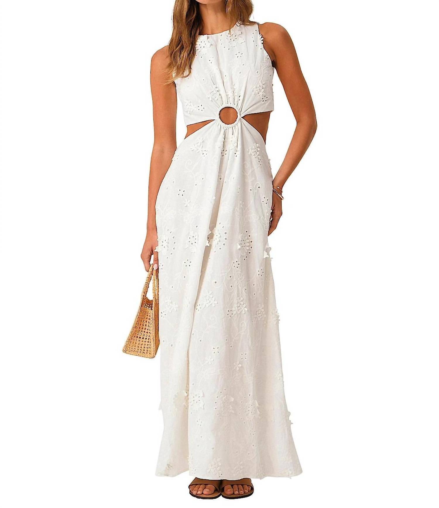 New Pq Swim Tavi Dress In White Sands